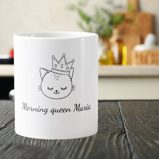Grande Tasse Good Morning Queen personnalisable Mug