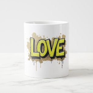 Grande Tasse Graffiti L'amour urbain fleurit