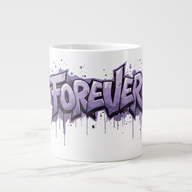 Grande Tasse Graffiti Lavender Infinity "FOREVER" (Devant)