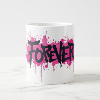 Grande Tasse Graffiti rose "FOREVER"