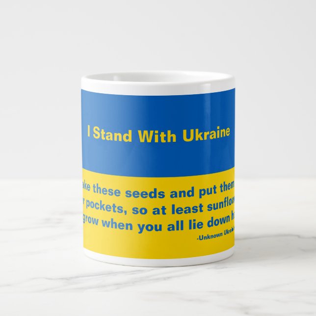 Grande Tasse Graines ukrainiennes de tournesol (Devant)