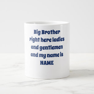 Grande Tasse Grand Frère Nom Personnalisé – Design Famille Gras