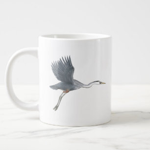 Grande Tasse Grand Héron bleu en vol