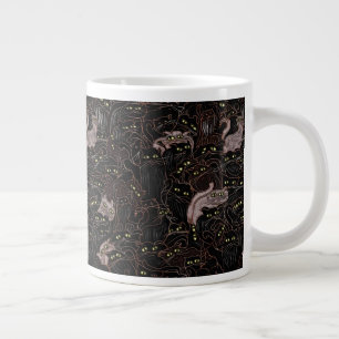 Grande Tasse Grand mug à café Chats noirs aux yeux jaunes