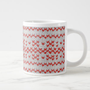 Grande Tasse Grand Mug en tricot nordique ROUGE