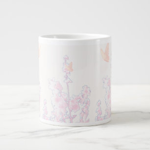 Grande Tasse Grand mug Fleurs et papillons au pastel doux