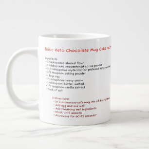 Grande Tasse Grand Mug Micro-ondes (Recette de Gâteau Keto au C