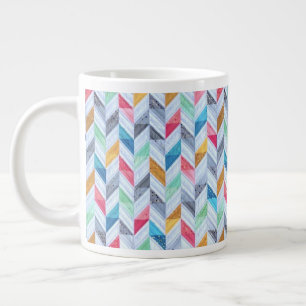 Grande Tasse Grand mug - Motif chevron multicolore