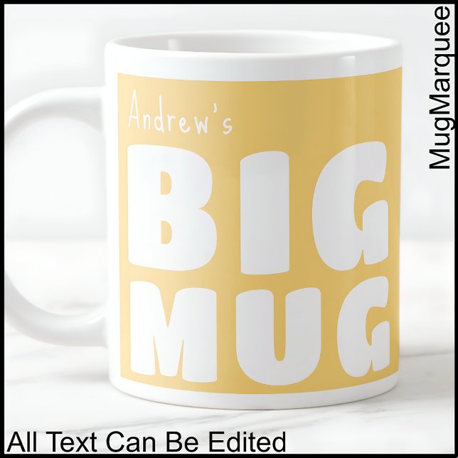 Grande Tasse Grand Mug Personnalisé Jaune C65 Drôle Original (Créateur téléchargé)