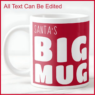 Grande Tasse Grand Mug Personnalisé Rouge C81 & Blanc Drôle Ori