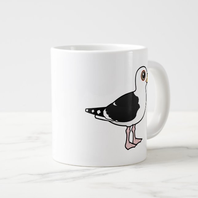Grande Tasse Grande mouette à dos noir de Birdorable (Devant droit)