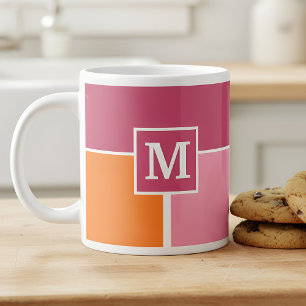 Grande Tasse Grandes bandes Feminine avec Monogramme