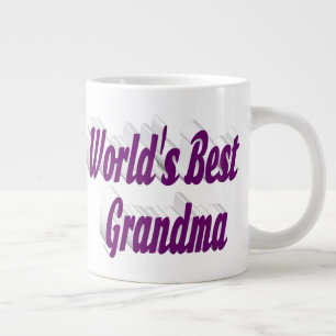 Grande Tasse Grandma demi-typographie violet
