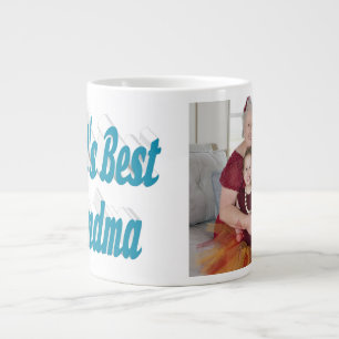 Grande Tasse Grandma photo ciel bleu typographie