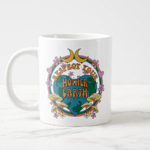 Grande Tasse Graphique de la Terre mère rétro des années 70
