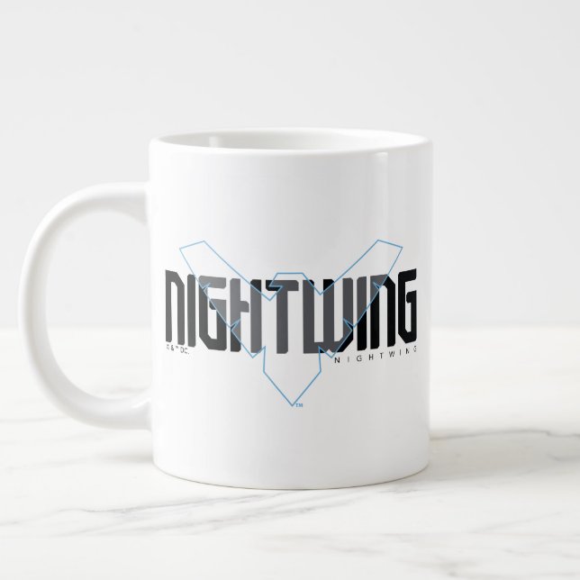 Grande Tasse Graphique de nom high-tech Nightwing (Gauche)