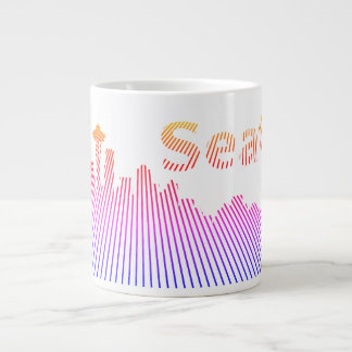Grande Tasse Graphique en silhouette de Seattle
