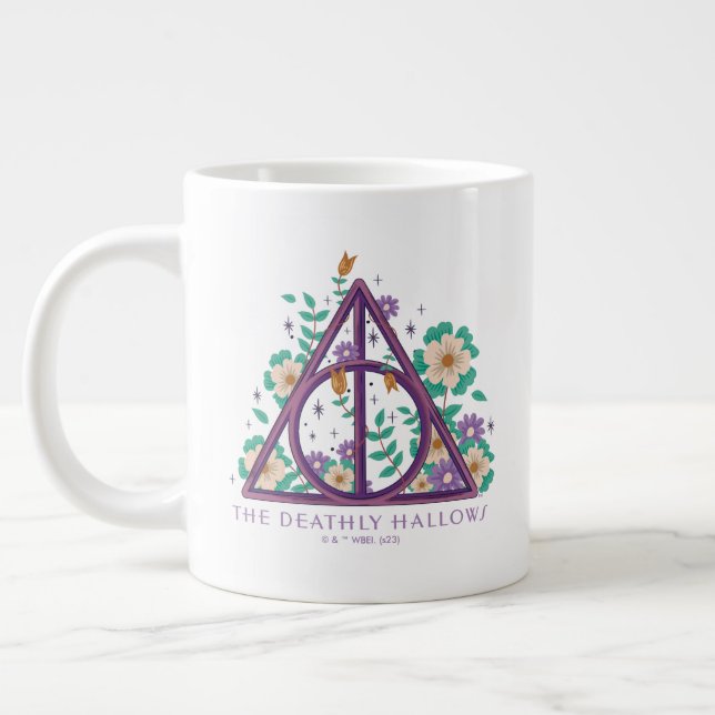 Grande Tasse Graphisme des hirondelles mortes florales (Gauche)