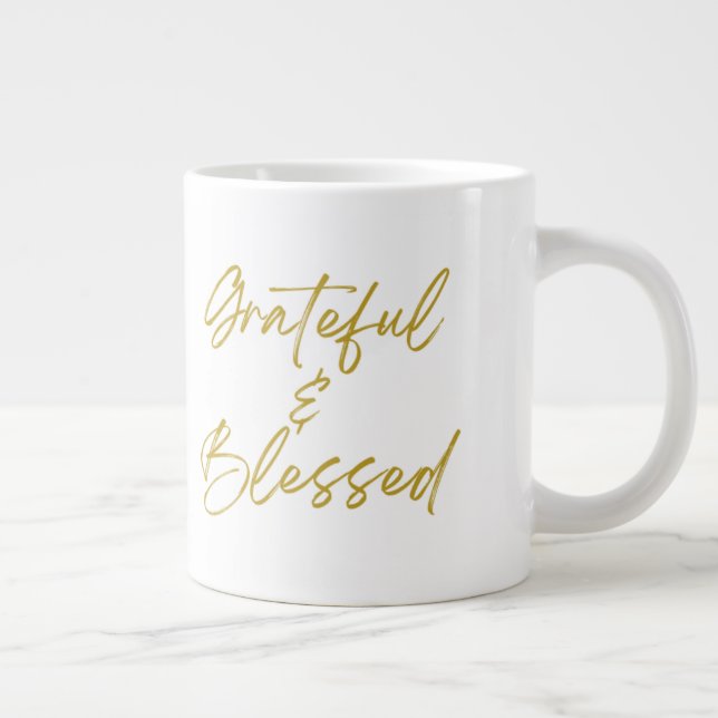 Grande Tasse Grateful & Blessed Jumbo 20 oz Mug (Droite)
