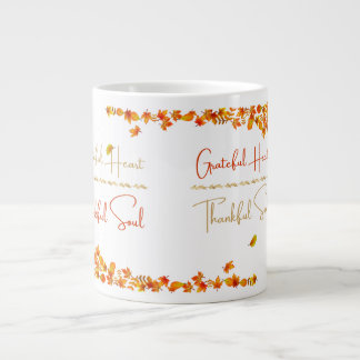 Grande Tasse Grateful Heart Thankful Soul Mug – Minimal Fall
