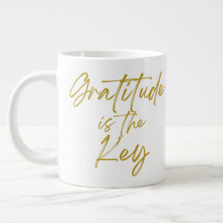 Grande Tasse Gratitude est la clé 20 oz Jumbo Mug