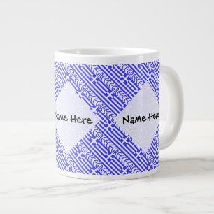 Grande Tasse Grèce et drapeau grec carrelés avec votre nom