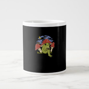 Grande Tasse Grenouille fan de livre avec chapeau de champignon