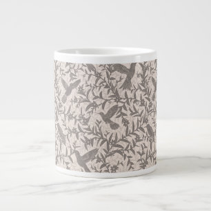 Grande Tasse Gris du feuillage des colibris