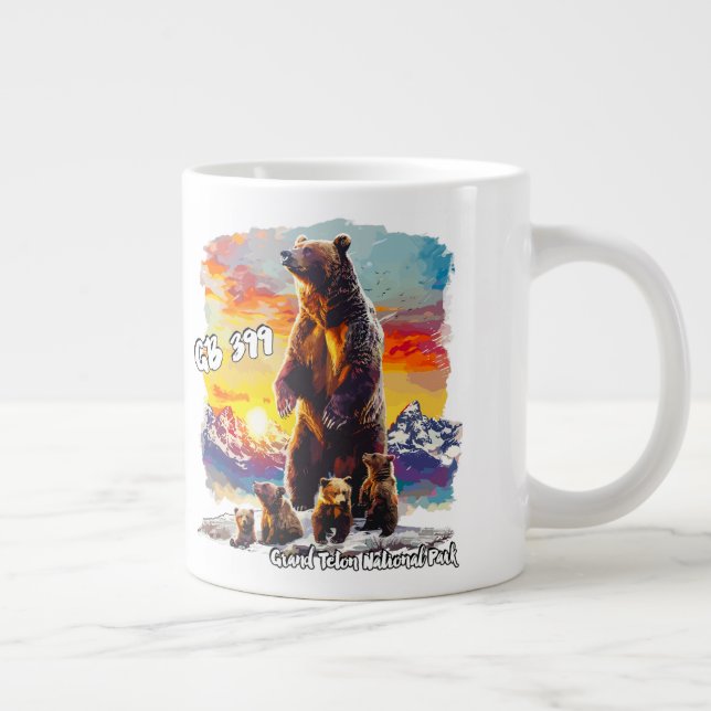 Grande Tasse Grizzly Bear 399 4 Cubs Grand Teton National Park (Droite)