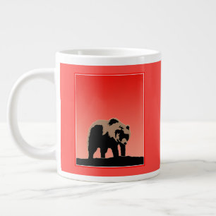 Grande Tasse Grizzly Bear au coucher du soleil - Art original d