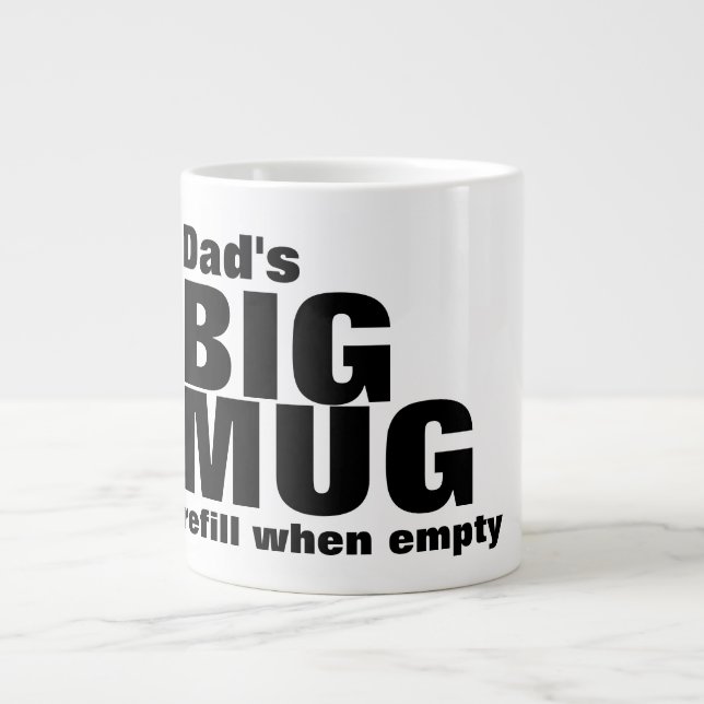 Grande Tasse Grosse Mug Personnalisée Avec Nom Et Texte (Devant)