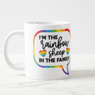 Grande Tasse Grosse Musique de mouton arc-en-ciel