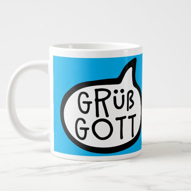 Grande Tasse Grüß Gott, allemand Bonjour, Autriche, Bavière, Sw (Gauche)
