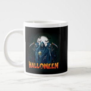Grande Tasse Halloween de nuit squelette effrayant, Mon humeur 