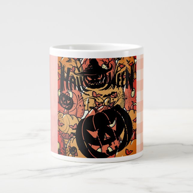 Grande Tasse Halloween, Pumpkins Party, Black Pink  (Devant)