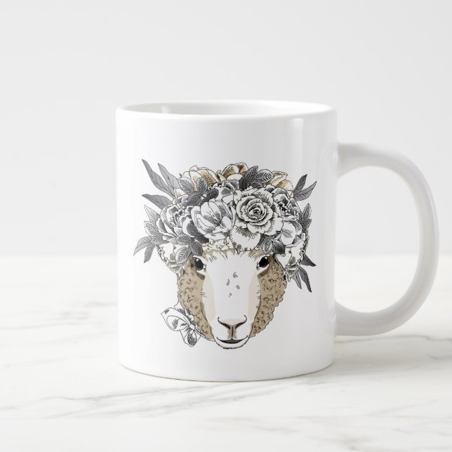 Grande Tasse Halo Sheep floral (Droite)