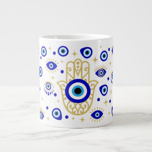 Grande Tasse Hamsa Evil Eye Specialty Mug