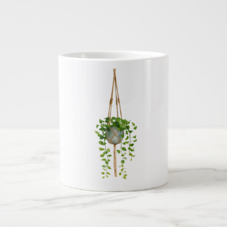 Grande Tasse Hanging Macrame Plant Holder Boho Mug