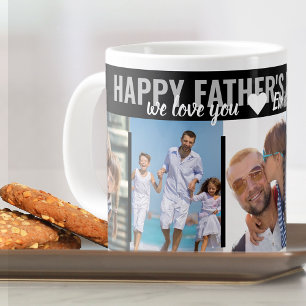 Grande Tasse Happy Fête des pères 5 Photo Headline Typographie