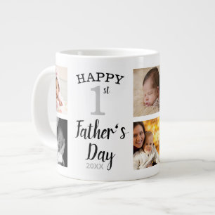 Grande Tasse Happy First Fête des pères 8 Family Photo Collag