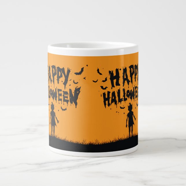 Grande Tasse Happy Halloween:Mug with Mysterious Silhouette (Devant)