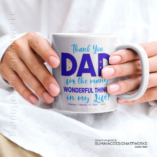 Grande Tasse Happy Merci de Fête des pères papa spécialité Mug