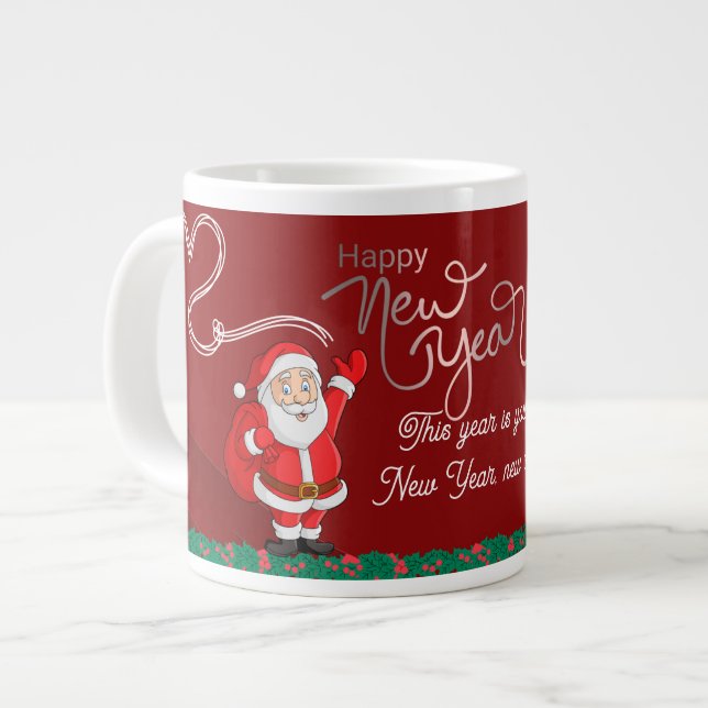 Grande Tasse Happy New Year Mug – Premium Celebration Design (Devant gauche)