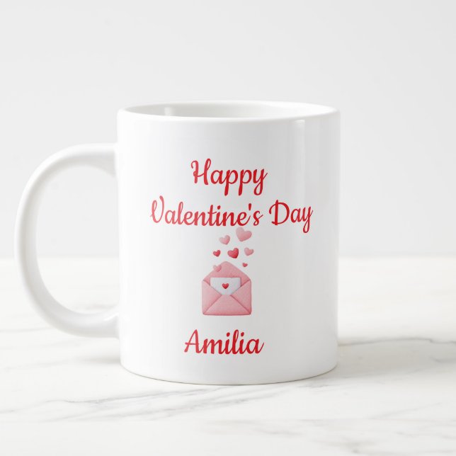 Grande Tasse Happy Valentine’s Day Cute Love Mug (Gauche)