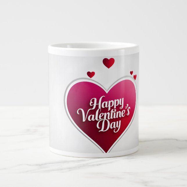 Grande Tasse Happy Valentine’s Day Heart Mug (Devant)
