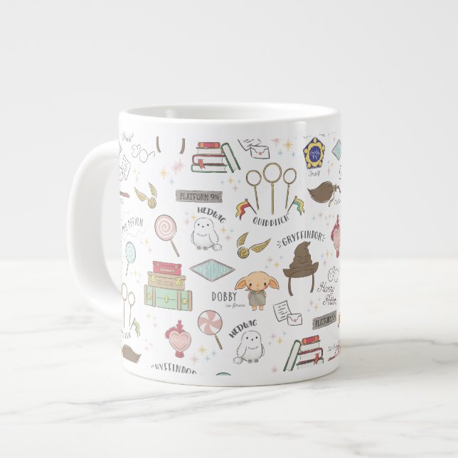 Grande Tasse HARRY POTTER™ Tiny Magic Pattern (Devant gauche)