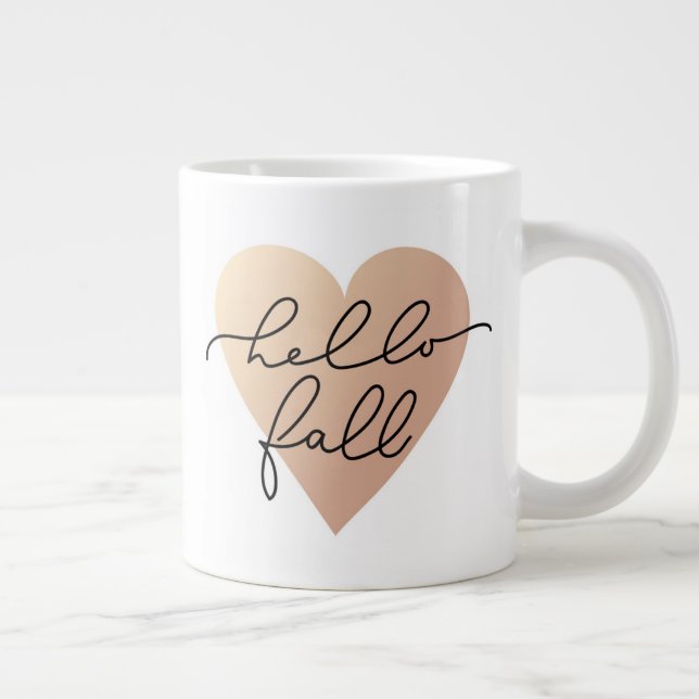 Grande Tasse Hello Fall Love Heart (Droite)