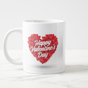 Grande Tasse Heureuse Sainte-Valentin avec coeur Design-23056