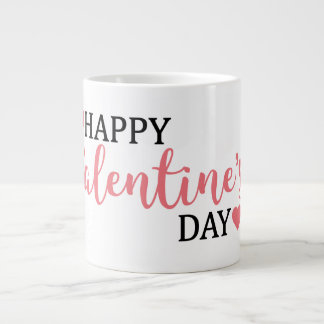 Grande Tasse Heureuse Sainte-Valentin jumbo café blanc Mug