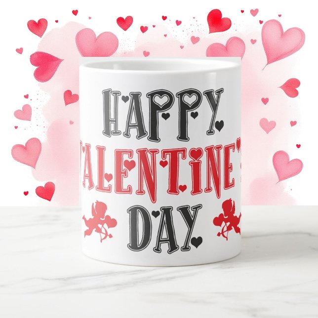 Grande Tasse Heureuse Sainte-Valentin Souvenirs doux de premier (Créateur téléchargé)